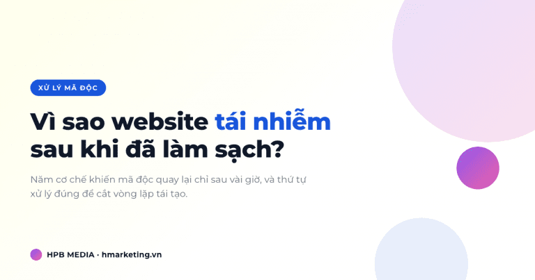 Vì sao website tái nhiễm mã độc sau khi đã làm sạch?