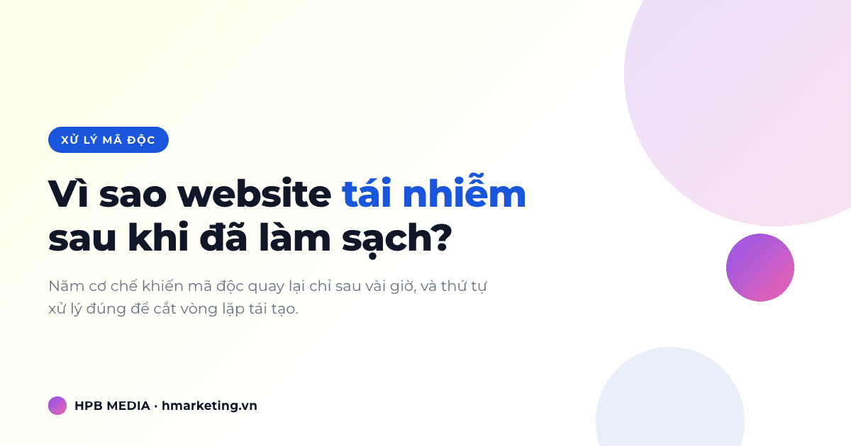 Vì sao website tái nhiễm mã độc sau khi đã làm sạch? Vì sao website tái nhiễm mã độc sau khi đã làm sạch?