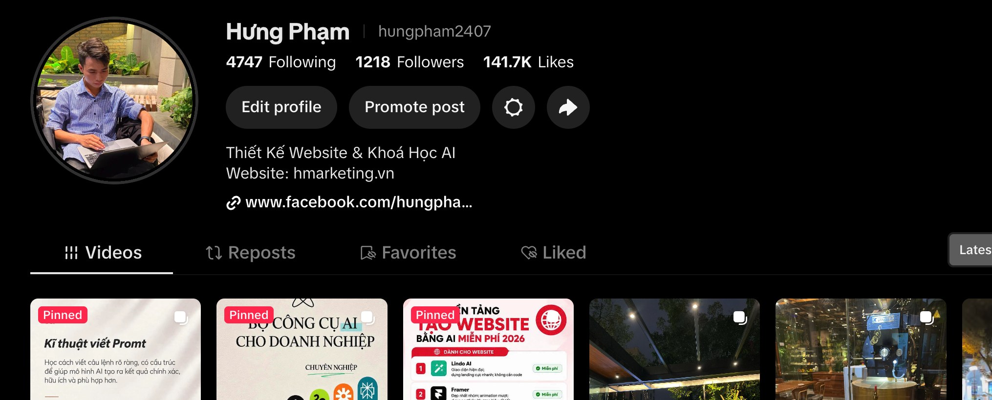 TikTok @hungpham2407 — hoạt động và chia sẻ của mentor Hưng Phạm